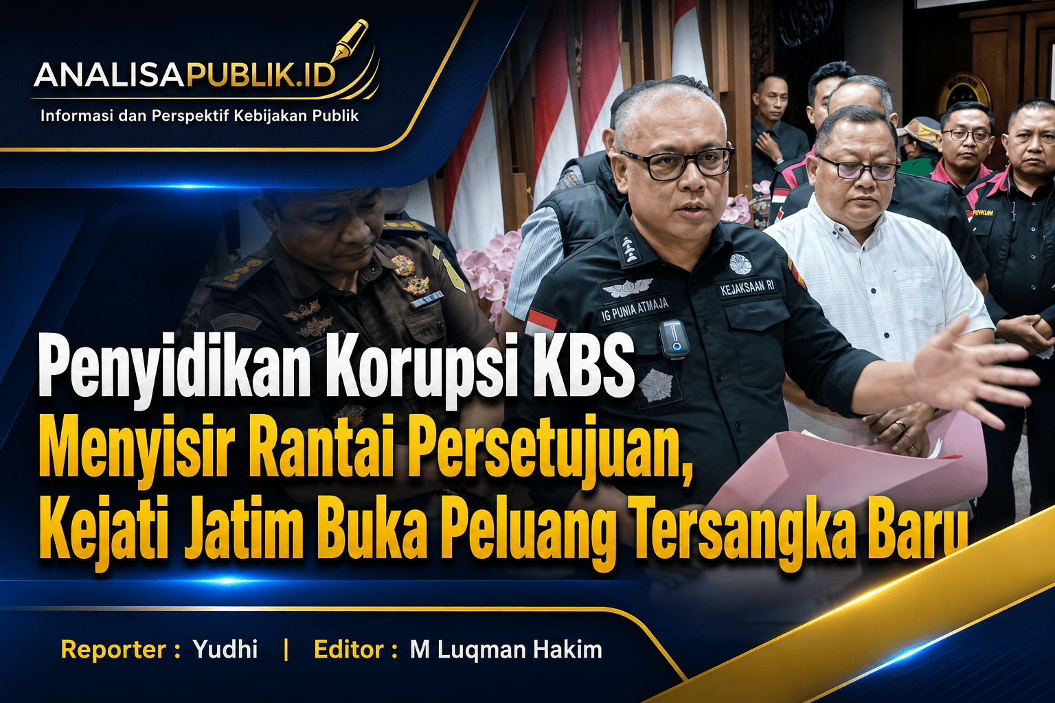Asisten Tindak Pidana Khusus Kejati Jawa Timur, I Gede Punia Atmaja, menyampaikan perkembangan penyidikan dugaan korupsi pengelolaan keuangan Kebun Binatang Surabaya.