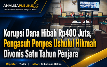 Korupsi Dana Hibah Rp400 Juta, Pengasuh Ponpes Ushulul Hikmah Divonis Satu Tahun Penjara
