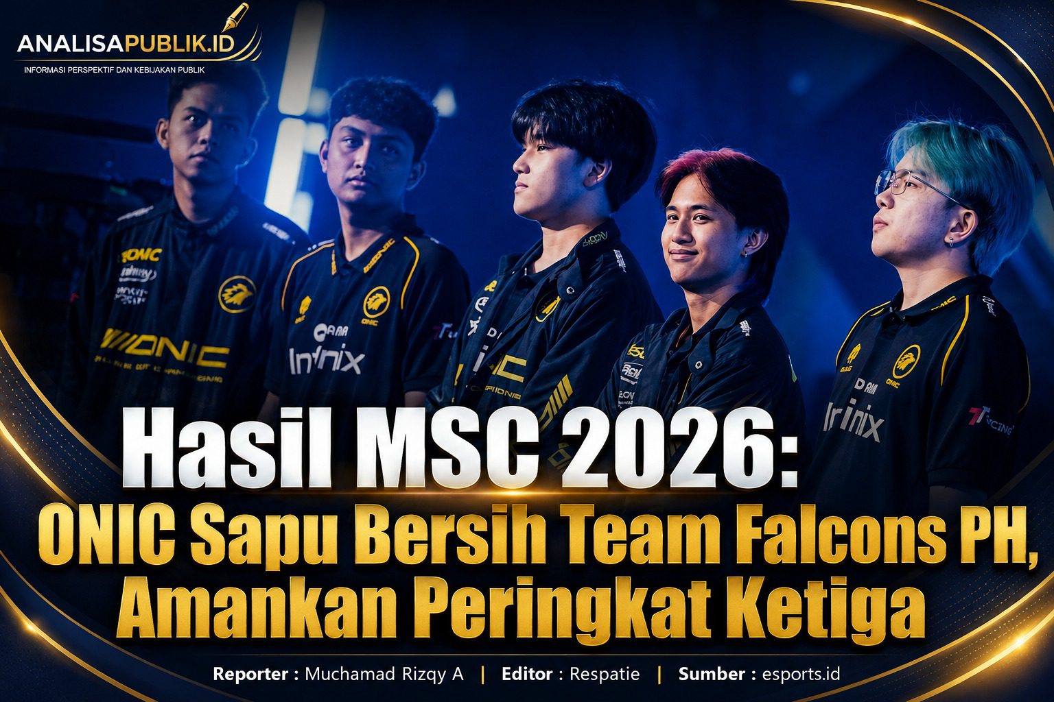 Hasil MSC 2026: ONIC Sapu Bersih Team Falcons PH, Amankan Peringkat Ketiga