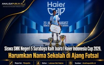 Siswa SMK Negeri 5 Surabaya Raih Juara I Haier Indonesia Cup 2026, Harumkan Nama Sekolah di Ajang Futsal