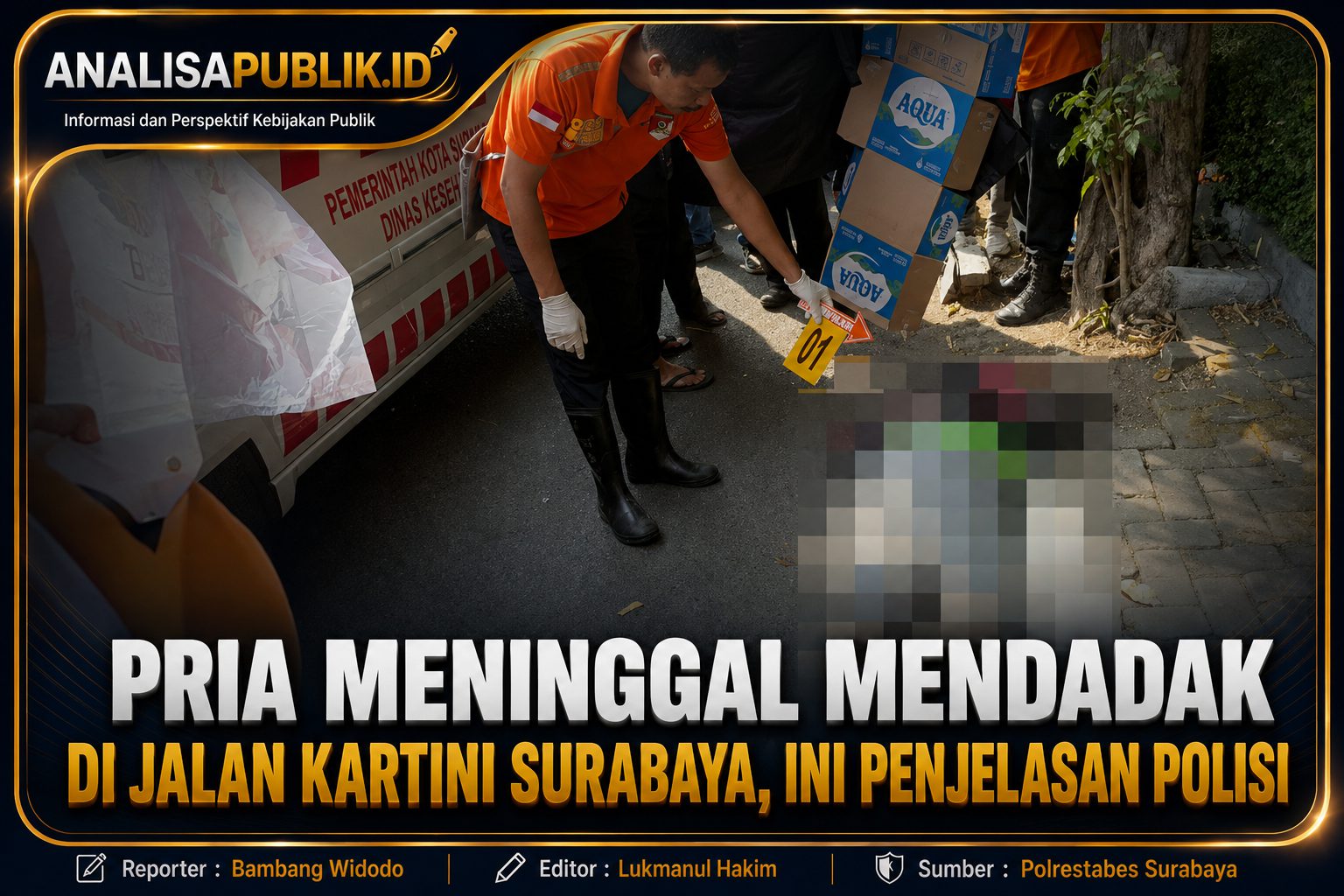Pria Meninggal Mendadak di Jalan Kartini Surabaya, Ini Penjelasan Polisi