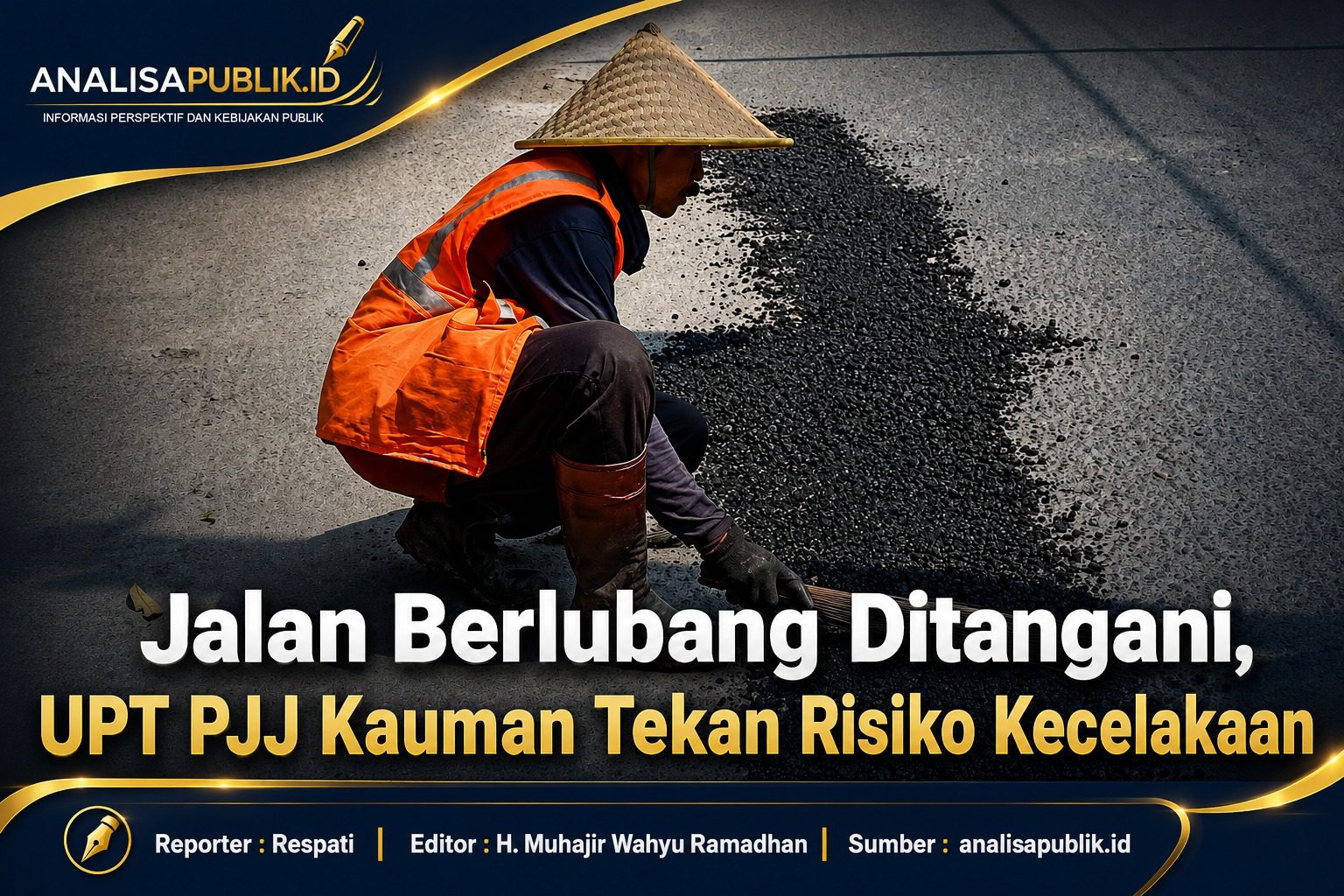 Jalan Berlubang Ditangani, UPT PJJ Kauman Tekan Risiko Kecelakaan