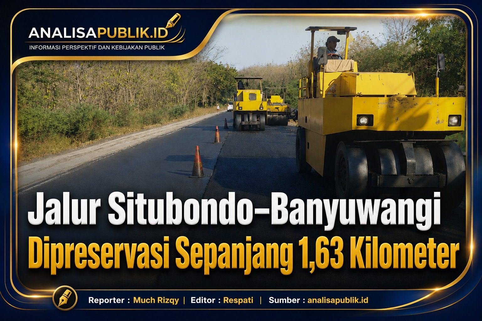 Jalur Situbondo–Banyuwangi Dipreservasi Sepanjang 1,63 Kilometer
