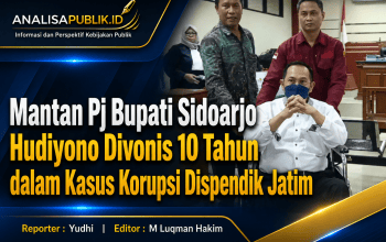 Mantan Pj Bupati Sidoarjo Hudiyono Divonis 10 Tahun dalam Kasus Korupsi Dispendik Jatim