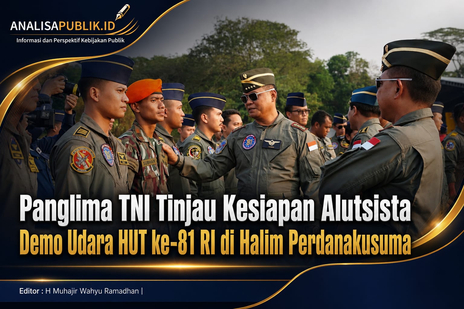 Panglima TNI Tinjau Kesiapan Alutsista Demo Udara HUT ke-81 RI di Halim Perdanakusuma