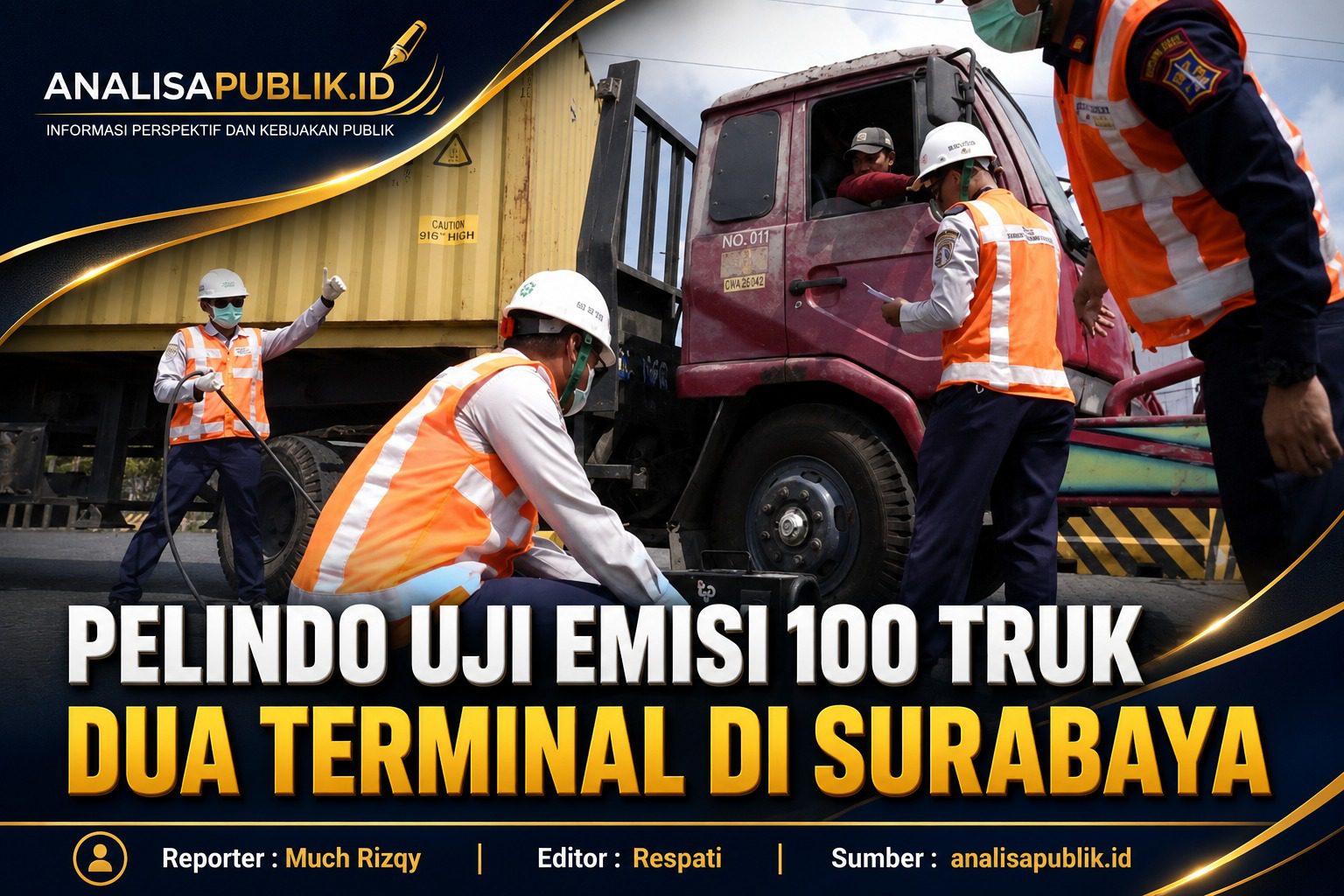 Pelindo Uji Emisi 100 Truk Dua Terminal Di Surabaya