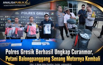 Polres Gresik Berhasil Ungkap Curanmor, Petani Balongpanggang Senang Motornya Kembali