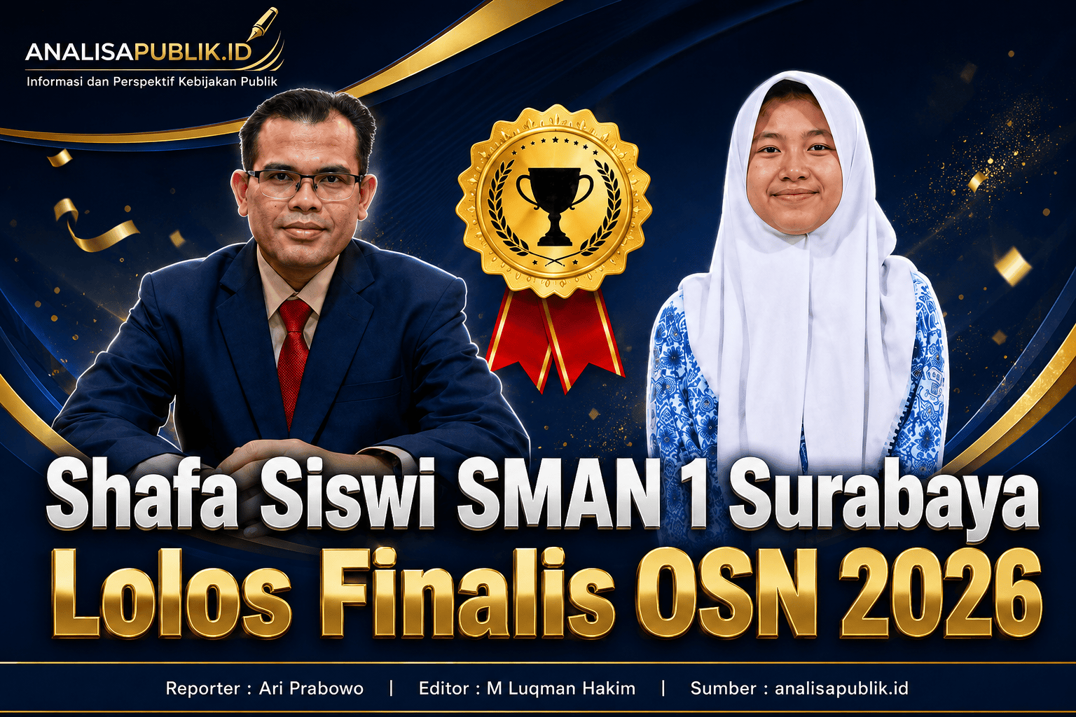 Shafa Siswi SMAN 1 Surabaya Lolos Finalis OSN 2026