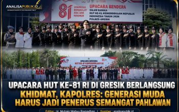 Upacara HUT ke-81 RI di Gresik Berlangsung Khidmat, Kapolres: Generasi Muda Harus Jadi Penerus Semangat Pahlawan