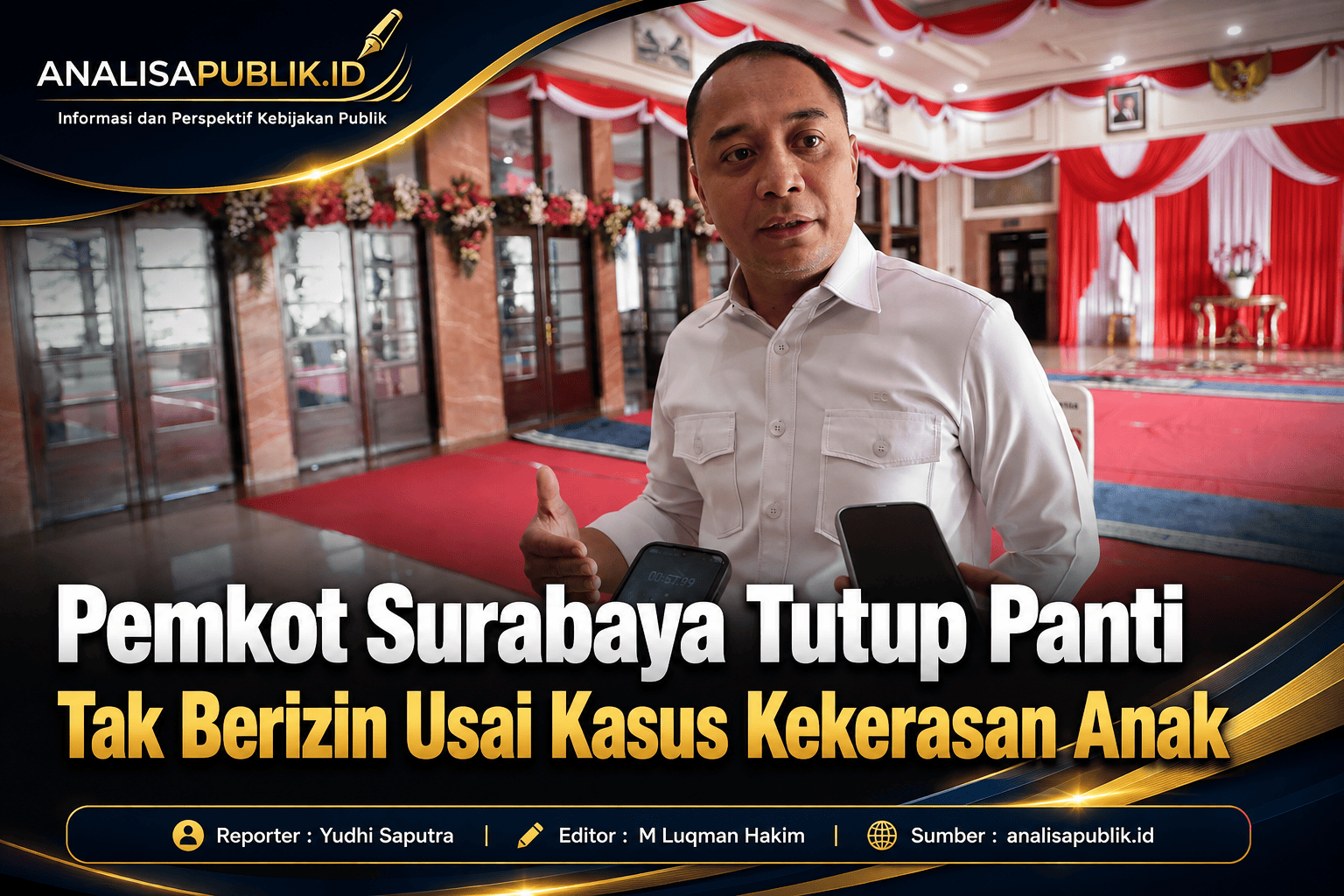 Pemkot Surabaya Tutup Panti Tak Berizin Usai Kasus Kekerasan Anak