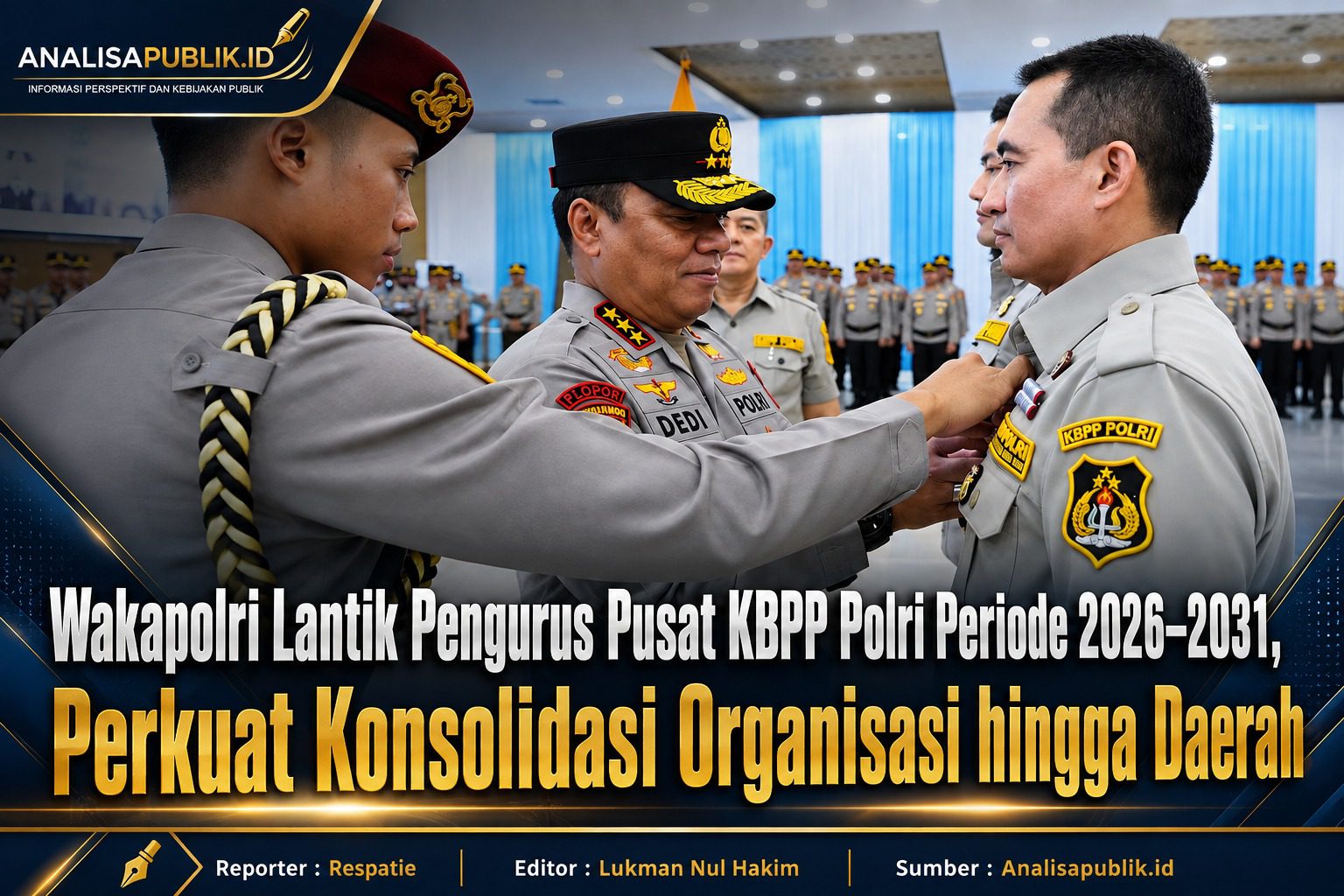 Wakapolri Lantik Pengurus Pusat KBPP Polri Periode 2026–2031, Perkuat Konsolidasi Organisasi hingga Daerah