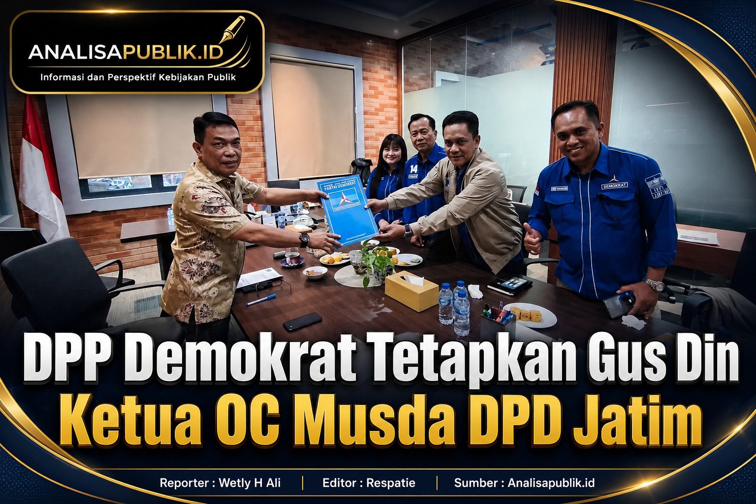 DPP Demokrat Tetapkan Gus Din Ketua OC Musda DPD Jatim