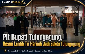 Plt Bupati Tulungagung, Resmi Lantik Tri Hariadi Jadi Sekda Tulungagung
