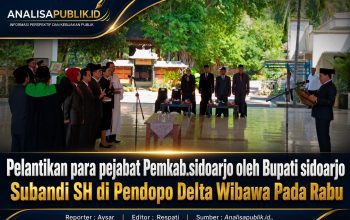 Pelantikan para pejabat Pemkab.sidoarjo oleh Bupati sidoarjo Subandi SH di Pendopo Delta Wibawa