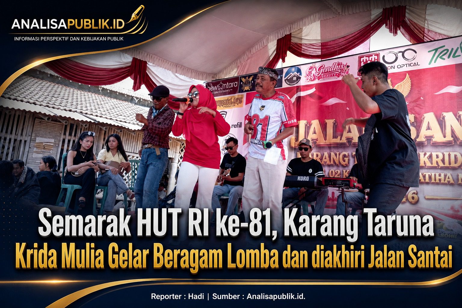 Semarak HUT RI ke-81, Karang Taruna Krida Mulia Gelar Beragam Lomba dan diakhiri Jalan Santai 