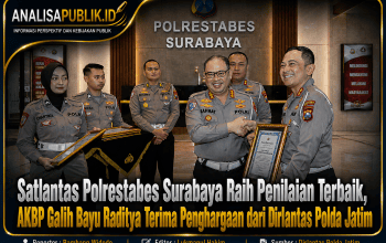 Satlantas Polrestabes Surabaya Raih Penilaian Terbaik, AKBP Galih Bayu Raditya Terima Penghargaan dari Dirlantas Polda Jatim