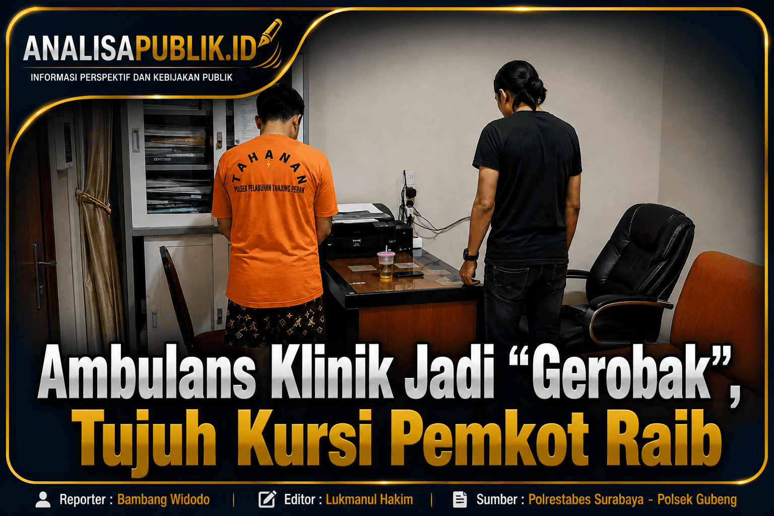 7 Kursi Pemkot Raib, Begini Kata Tersangka: Ambulans Jadi Gerobaknya