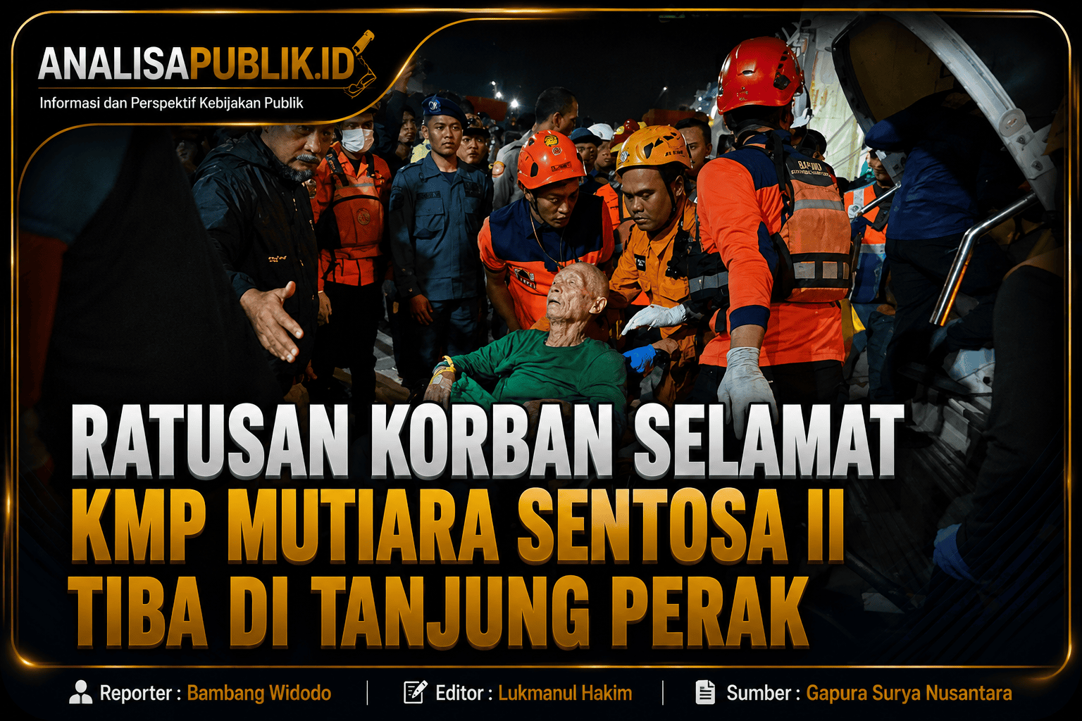 Ratusan Korban Selamat KMP Mutiara Sentosa II Tiba di Tanjung Perak