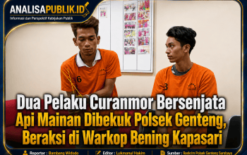 Dua Pelaku Curanmor Bersenjata Api Mainan Dibekuk Polsek Genteng, Beraksi di Warkop Bening Kapasari