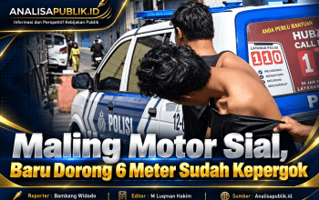 Maling Motor Sial, Baru Dorong 6 Meter Sudah Kepergok - Online