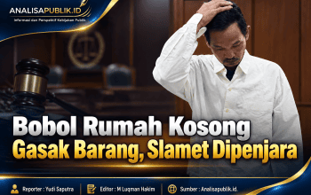 Bobol Rumah Kosong Gasak Barang, Slamet Dipenjara
