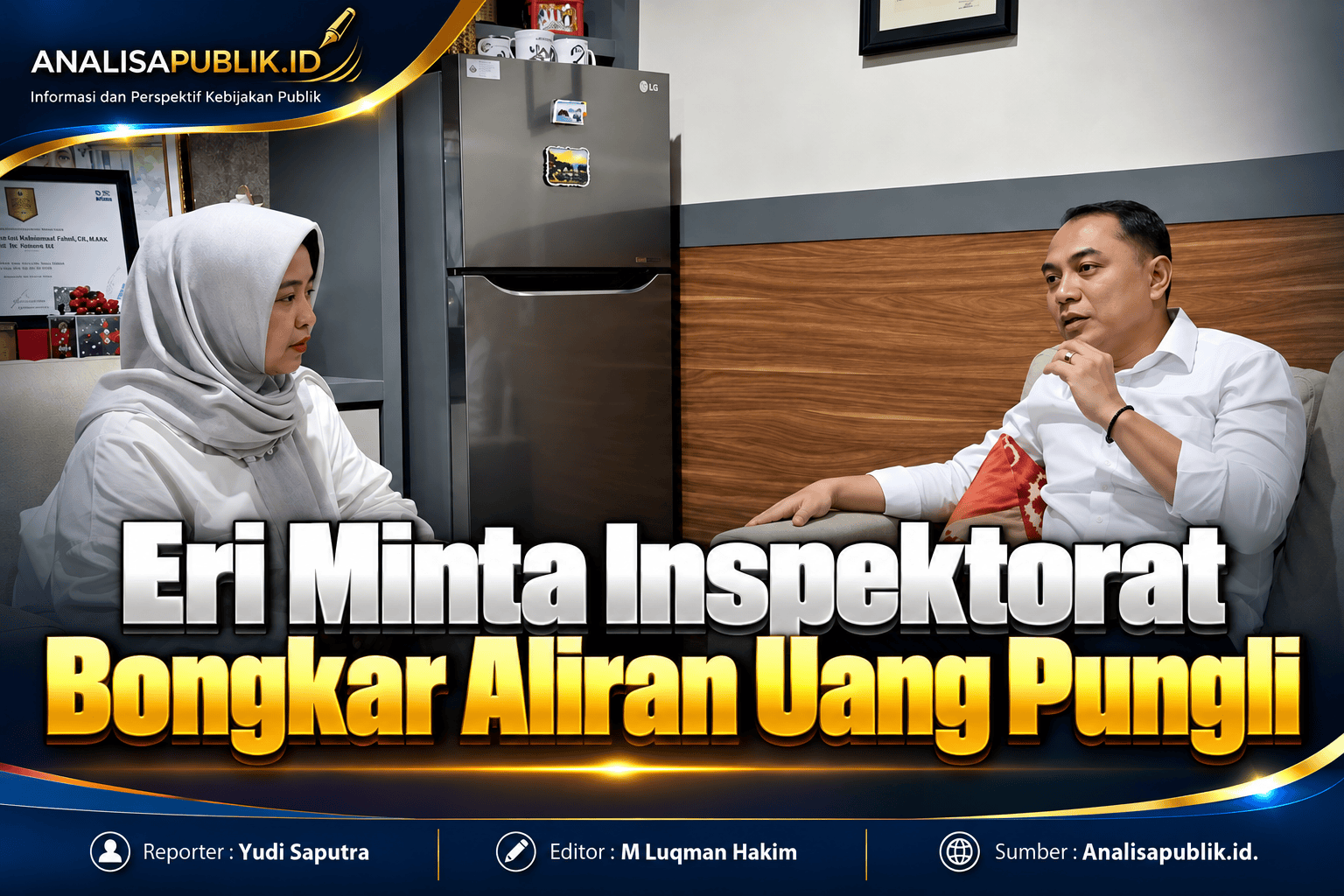Eri Minta Inspektorat Bongkar Aliran Uang Pungli