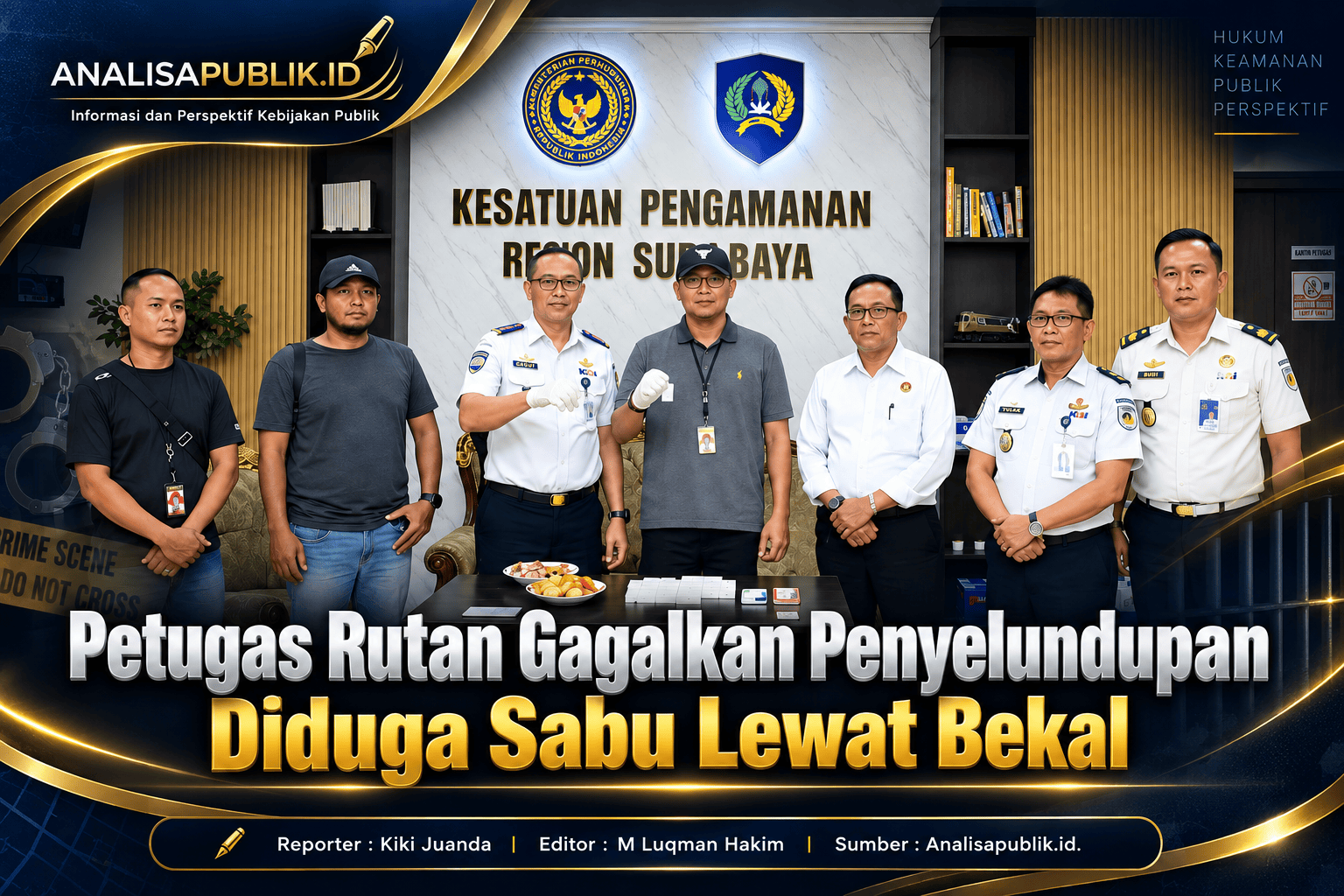 Rutan Kelas I Surabaya, Diduga Selundupkan Sabu Lewat Bekal Makanan