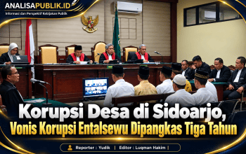 Korupsi Desa di Sidoarjo, Vonis Korupsi Entalsewu Dipangkas Tiga Tahun