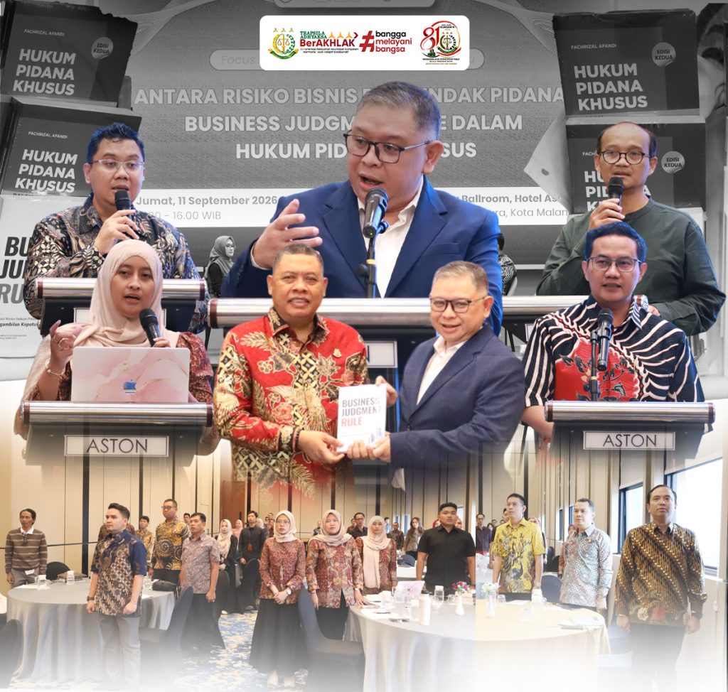 Membedah Business Judgment Rule dalam Hukum Pidana Khusus, Jamdatun Gelar FGD dan Launching Buku bersama Persada UB