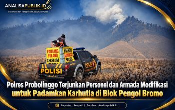 Polres Probolinggo Kerahkan Armada Modifikasi Padamkan Karhutla Bromo