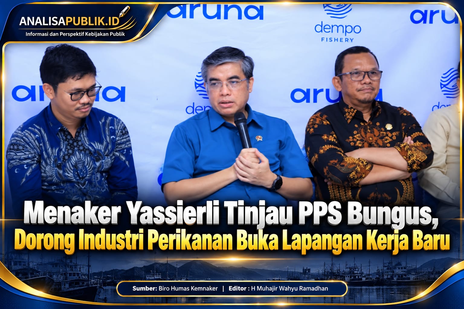 Menaker Yassierli Tinjau PPS Bungus, Dorong Industri Perikanan Buka Lapangan Kerja Baru