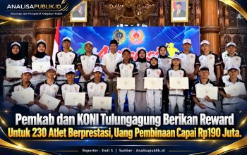 Pemkab dan KONI Tulungagung Berikan Reward Untuk 230 Atlet Berprestasi, Uang Pembinaan Capai Rp190 Juta. 