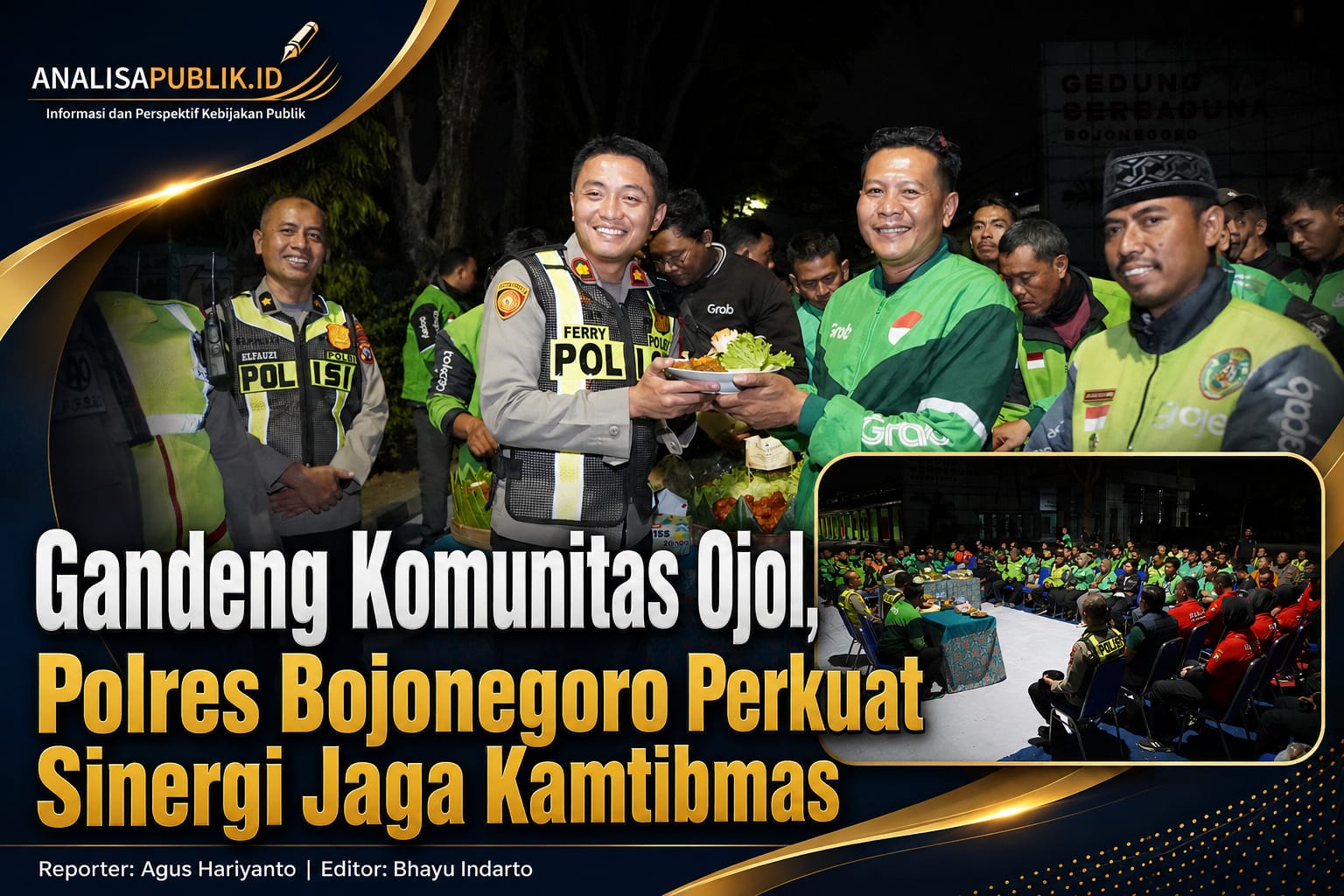 Gandeng Komunitas Ojol, Polres Bojonegoro Perkuat Sinergi Jaga Kamtibmas