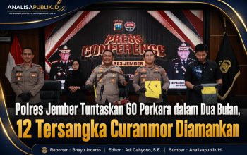 Polres Jember Tuntaskan 60 Perkara dalam Dua Bulan, 12 Tersangka Curanmor Diamankan