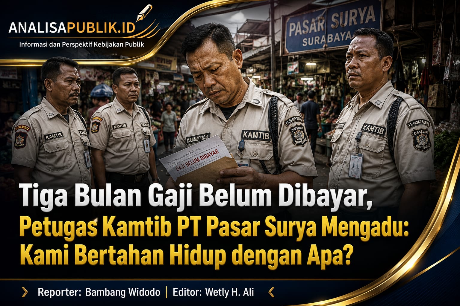 Tiga Bulan Gaji Belum Dibayar, Petugas Kamtib PT Pasar Surya Mengadu: Kami Bertahan Hidup dengan Apa?