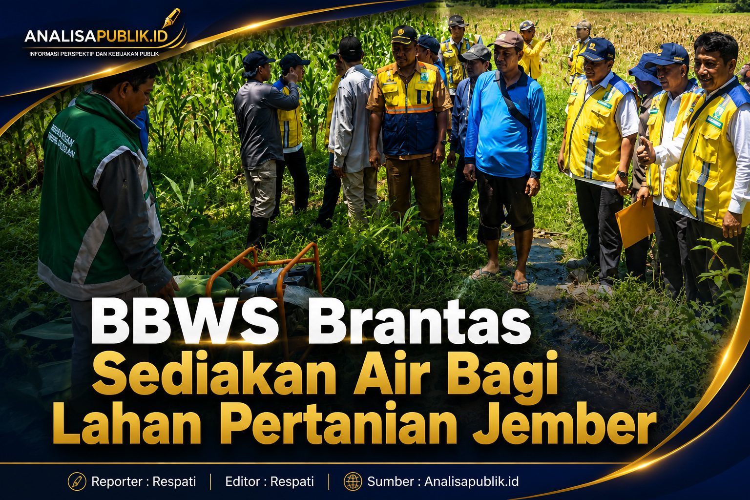 BBWS Brantas Sediakan Air Bagi Lahan Pertanian Jember