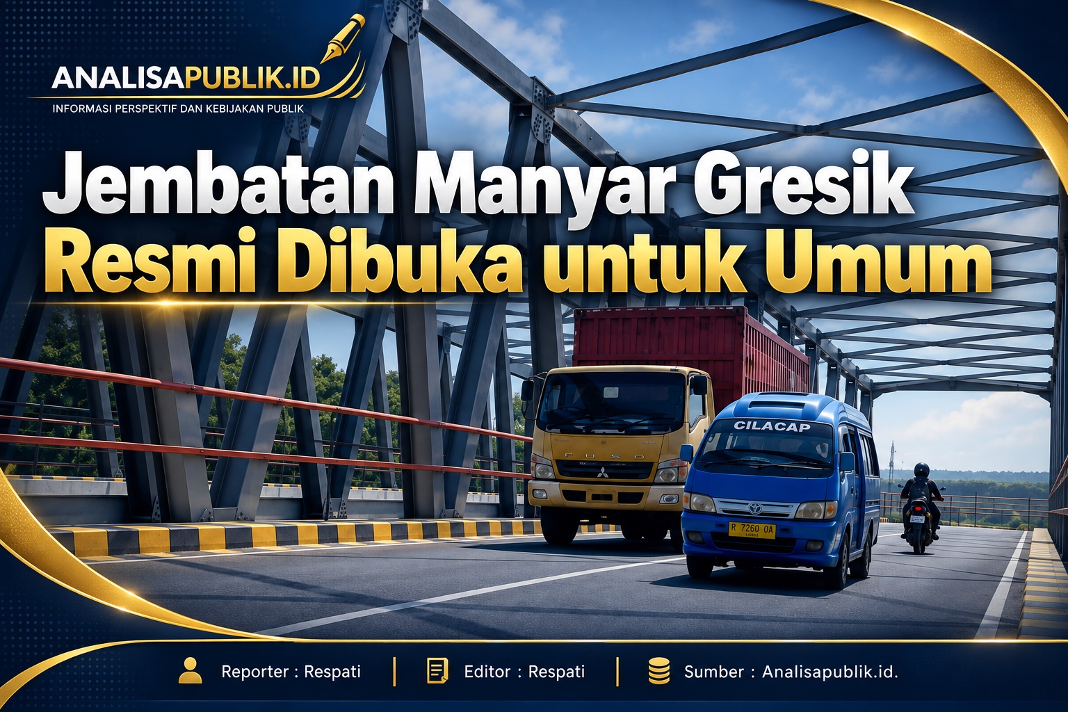 Jembatan Manyar Gresik Resmi Dibuka untuk Umum