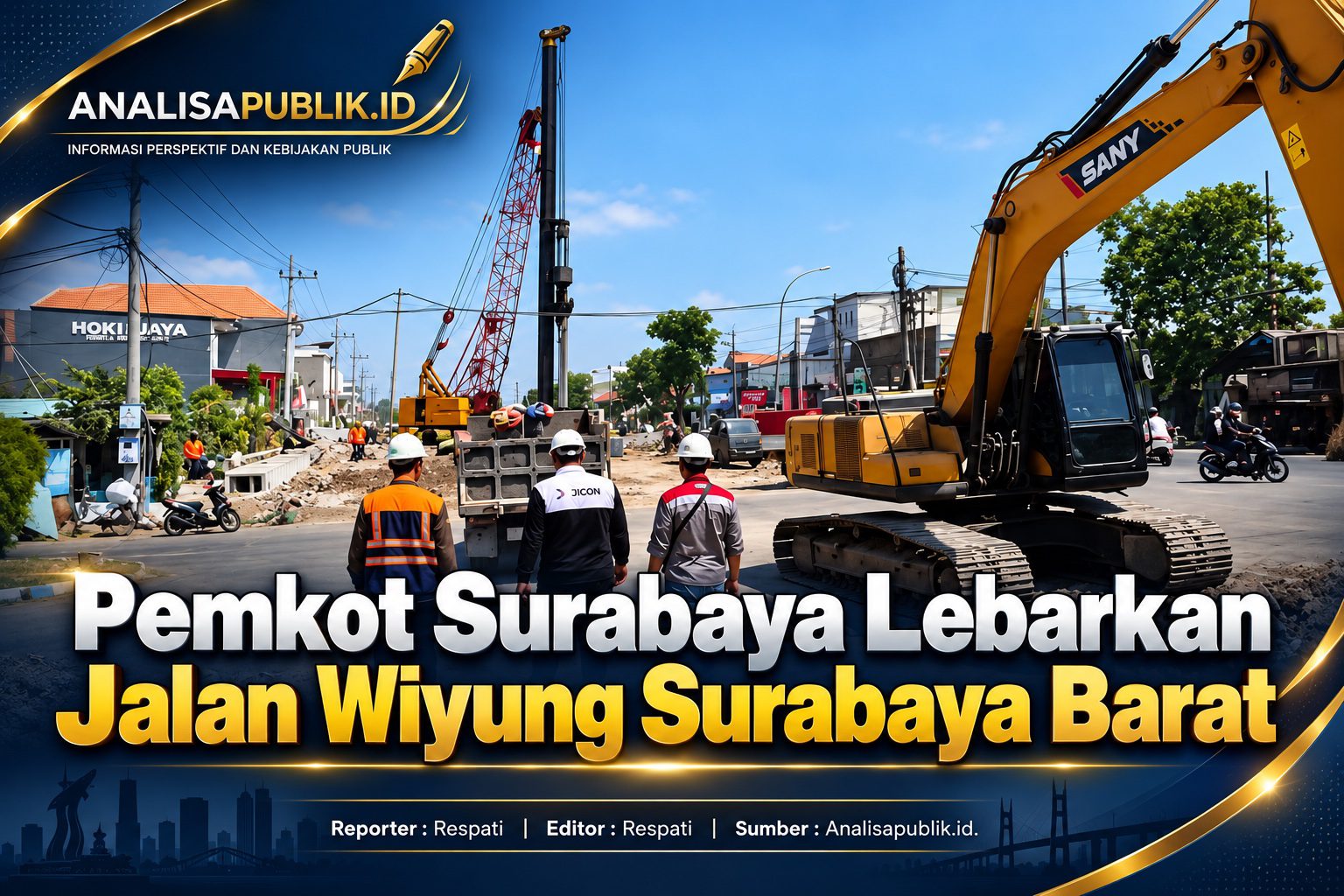 Pemkot Surabaya Lebarkan Jalan Wiyung Surabaya Barat