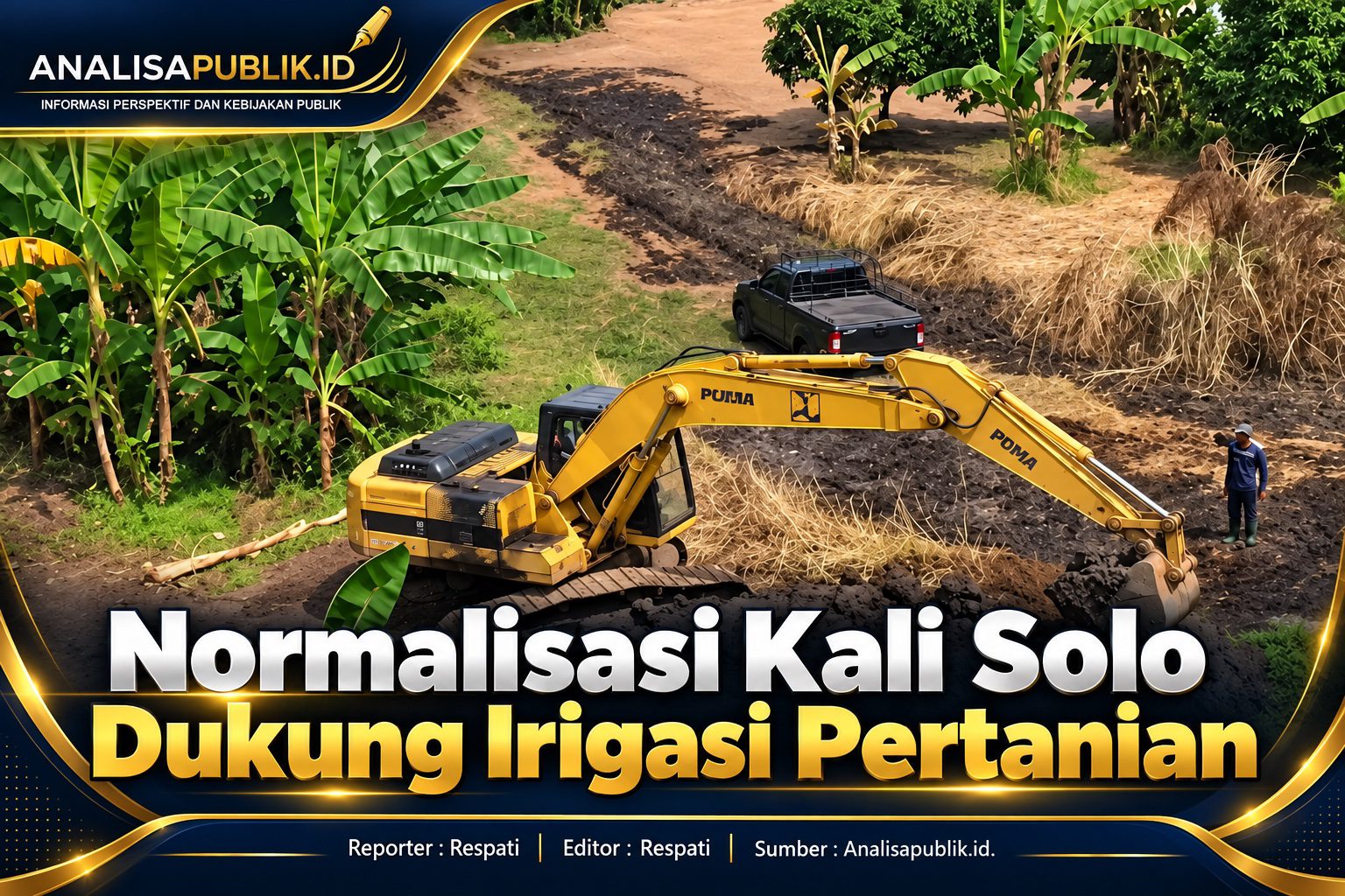 Normalisasi Kali Solo Dukung Irigasi Pertanian