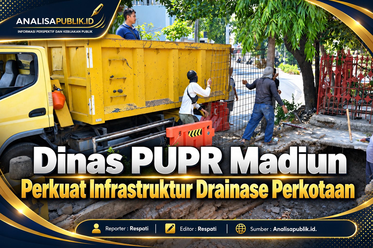 Dinas PUPR Madiun Perkuat Infrastruktur Drainase Perkotaan