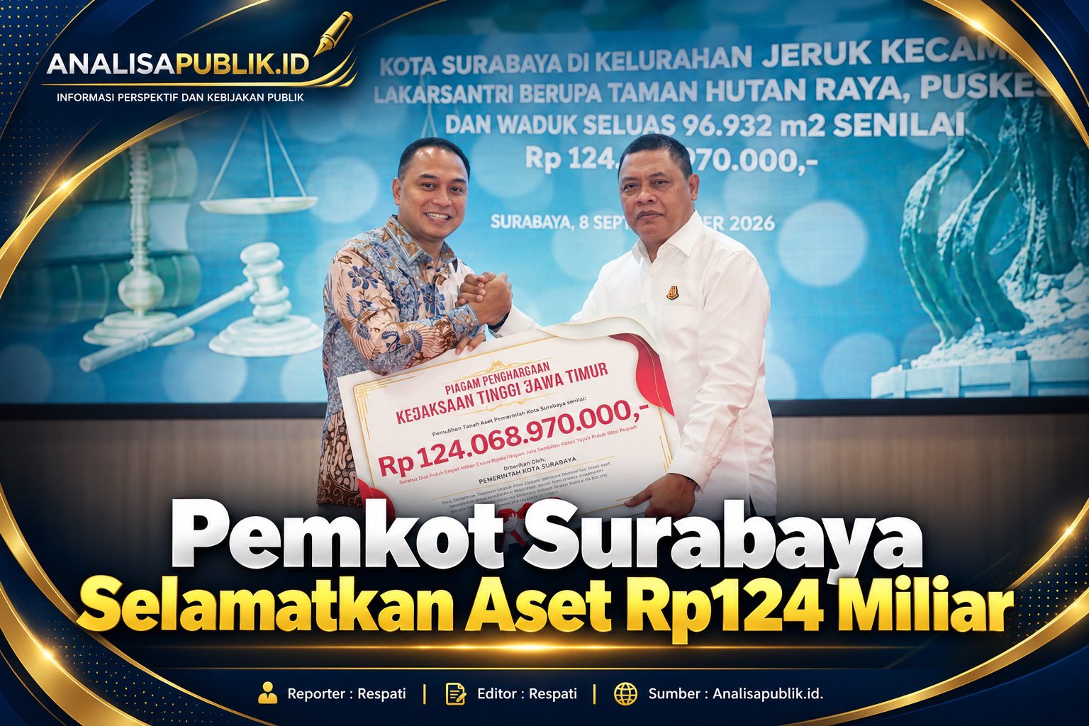 Pemkot Surabaya Selamatkan Aset Rp124 Miliar