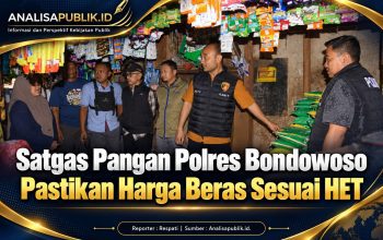 Satgas Pangan Polres Bondowoso Pastikan Harga Beras di Pasar Induk Sesuai HET