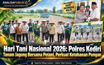 Hari Tani Nasional 2026: Polres Kediri Tanam Jagung Bersama Petani, Perkuat Ketahanan Pangan