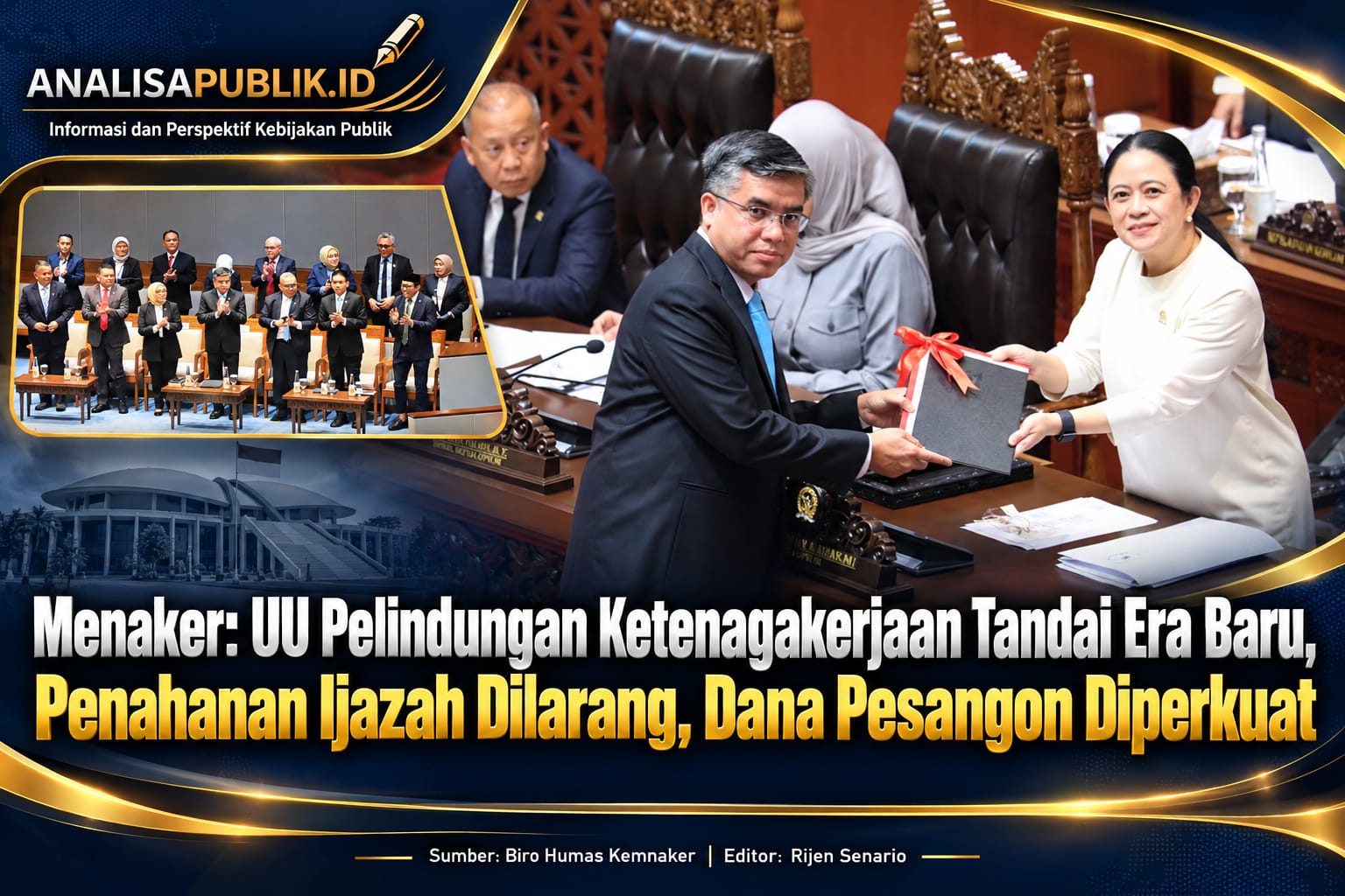 Menaker: UU Pelindungan Ketenagakerjaan Tandai Era Baru, Penahanan Ijazah Dilarang, Dana Pesangon Diperkuat