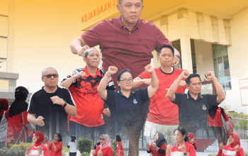 Bangun Kebugaran, Perkuat Kebersamaan, Kejati Jatim Gelar Senam Pagi Bersama