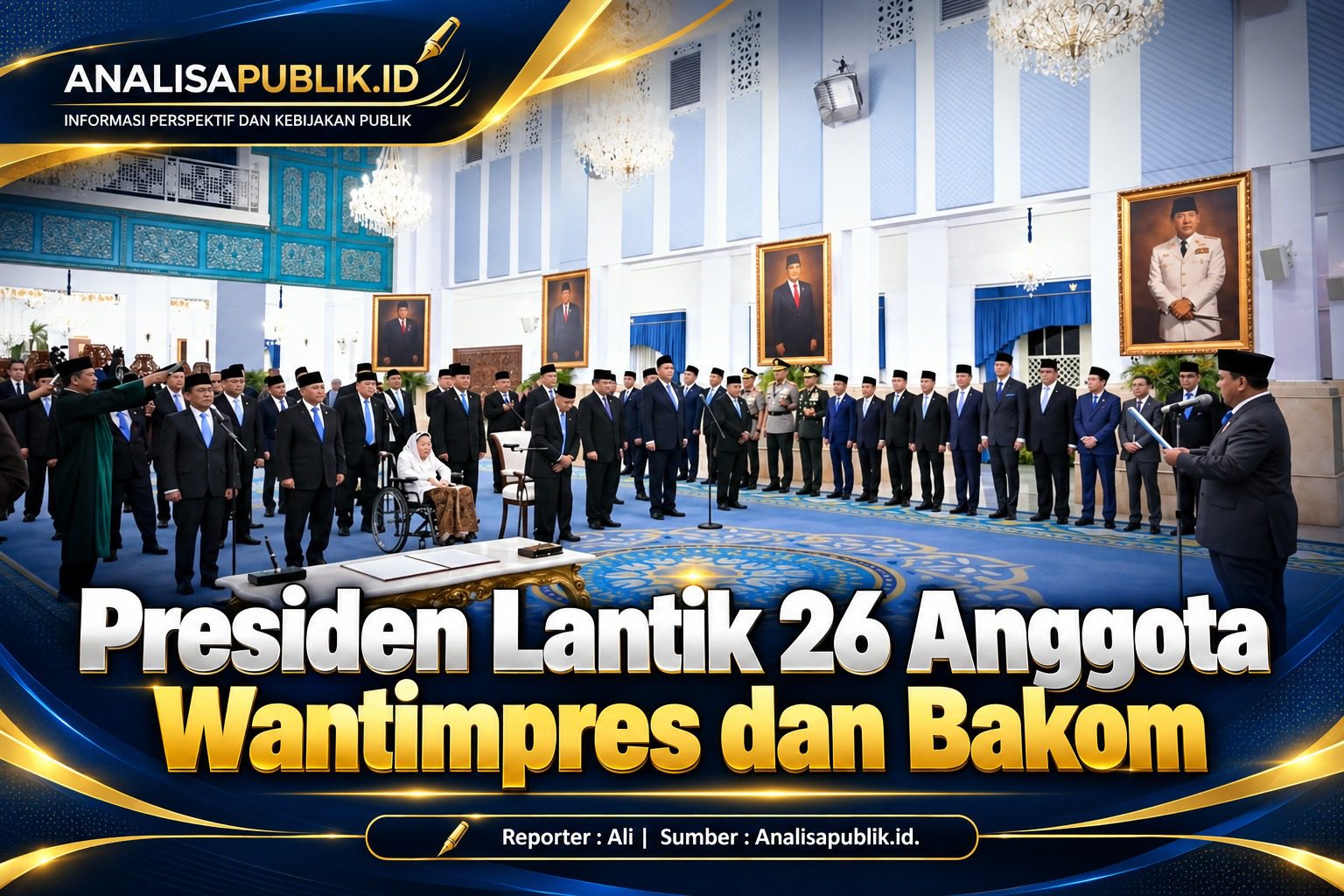 Presiden Prabowo Subianto resmi melantik 26 anggota Wantimpres RI pada Jumat (2/10/2026) di Istana Negara, Jakarta.