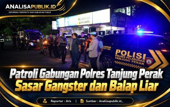 Patroli Gabungan Polres Tanjung Perak Sasar Gangster dan Balap Liar