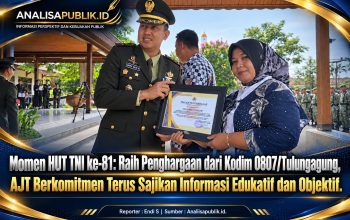 Momen HUT TNI ke-81: Raih Penghargaan dari Kodim 0807/Tulungagung, AJT Berkomitmen Terus Sajikan Informasi Edukatif dan Objektif