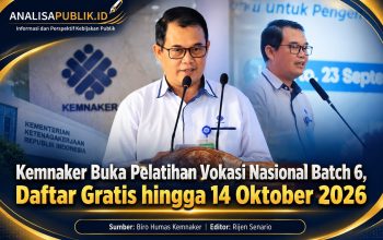 Kemnaker Buka Pelatihan Vokasi Nasional Batch 6, Daftar Gratis hingga 14 Oktober 2026