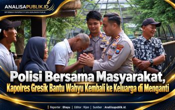 Polisi Bersama Masyarakat, Kapolres Gresik Bantu Wahyu Kembali ke Keluarga di Menganti